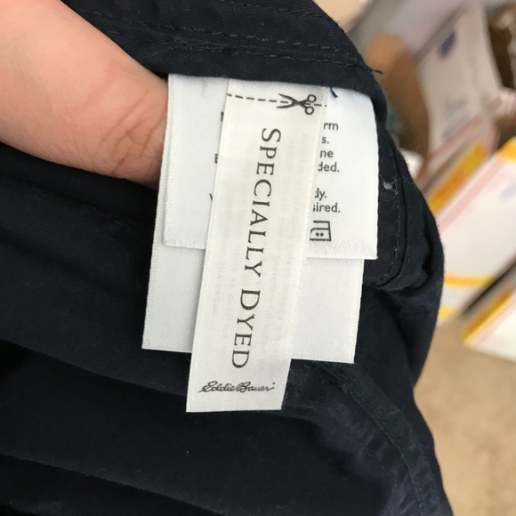 Eddie Bauer Navy Cotton Button Down Jacket - 4 - Picture 5 of 6